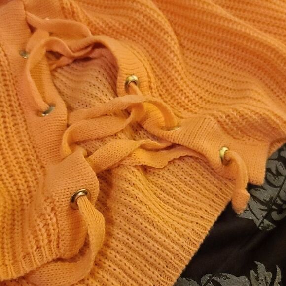 Entro Peach lace up sweater - Picture 5 of 9